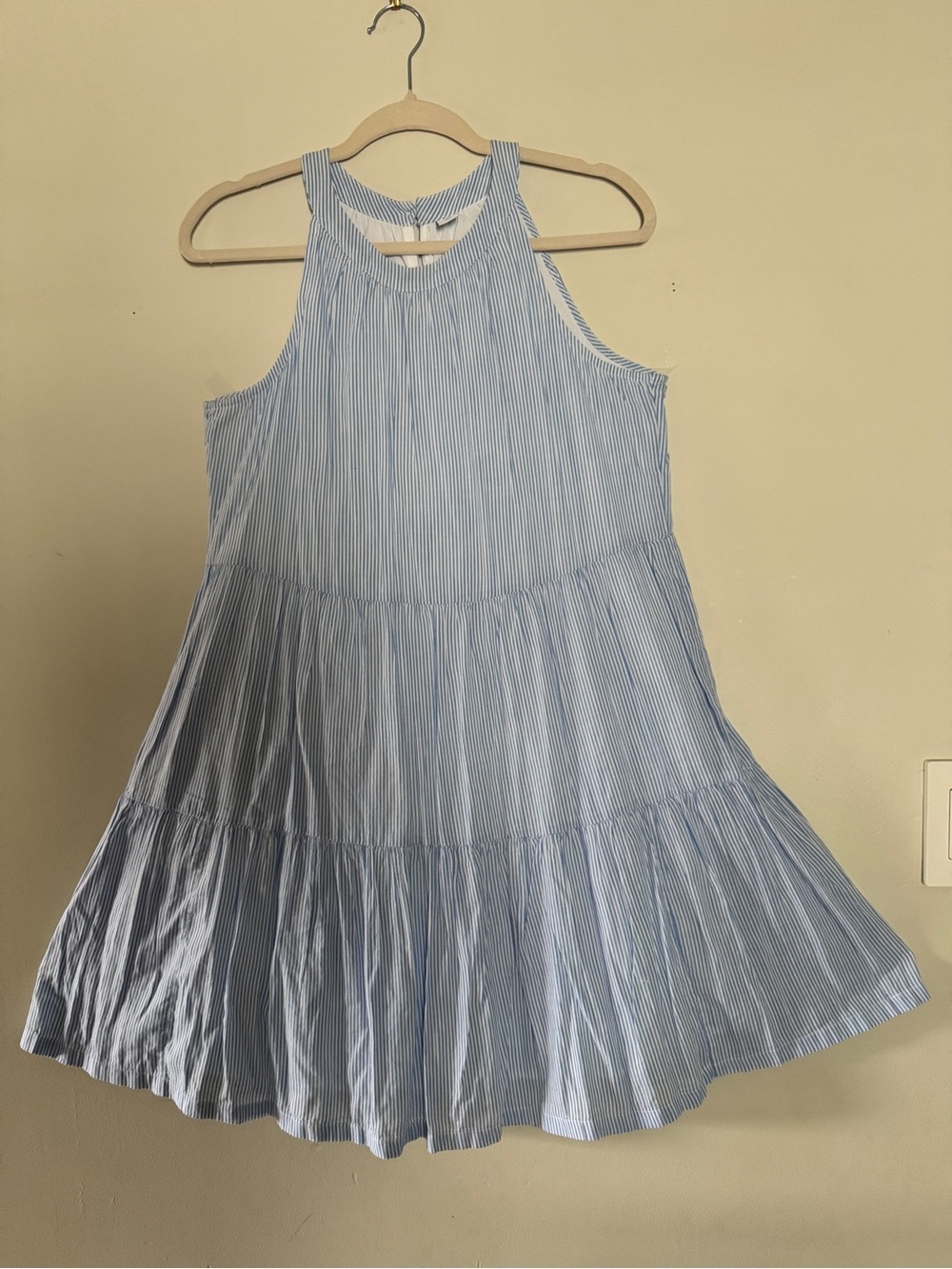 Light Blue Striped Women’s Preppy Summer Dress